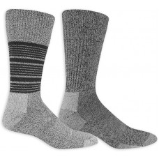 Dr. Scholl's Men's American Lifestyle Collection BlisterGuard Crew Socks, 2 Pair, Black/Grey, Large (Men's Size 7-12/Women's 8-12)