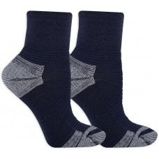 Dr. Scholl's Women's American Lifestyle Advanced Relief Ankle Socks, 2 Pair, Navy, Women's Size 4-10