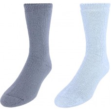 Dr. Scholl's Men's Ultimate Cozy Gripper Crew Socks, 2 Pair, Grey, 