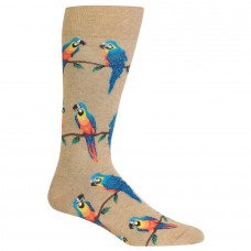 Hotsox Men's Macaws Socks 1 Pair, Hemp Heather, Men's 8.5-12 Shoe