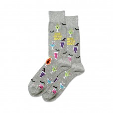 Hotsox Men's Here For The Boos Socks 1 Pair, Grey Heather, Men's 8.5-12 Shoe