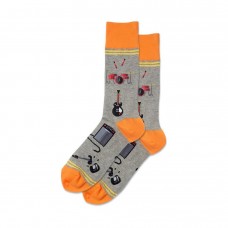 Hotsox Men's Garage Band Socks 1 Pair, Grey Heather, Men's 8.5-12 Shoe