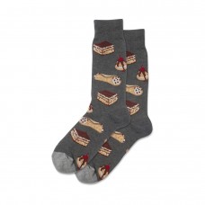 Hotsox Men's Italian Pastries Socks 1 Pair, Charcoal Heather, Men's 8.5-12 Shoe