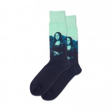 Hotsox Men's Mona Lisa Pop Socks 1 Pair, Mint, Men's 8.5-12 Shoe