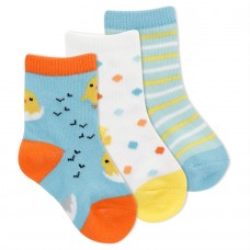 K. Bell Infant's Chicks Crew Socks 3 Pair, Turqouise, Infant's 12-24 Months