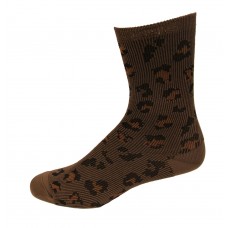 K. Bell Women's Sftdremy Leopard Jacquard Socks 1 Pair, Chestnut, Women's 9-11 Shoe