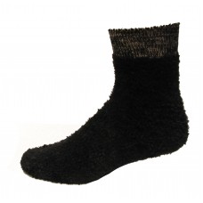 K. Bell Women's Soft And Dreamy Furry Socks 1 Pair, Black, Women's 9-11 Shoe