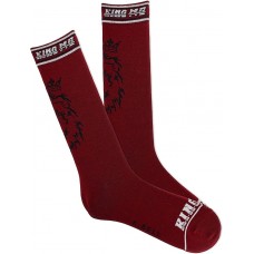 K. Bell Men's King Me Active Crew Socks 1 Pair, Red, Men's 10-13