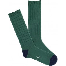 K. Bell Men's Ribbed Crew Socks 1 Pair, Hunter Green, Men's 10-13