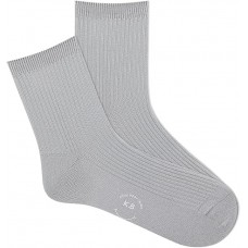 K. Bell Women's Metallic Ribbed Ankle Crew Socks 1 Pair, Silver, Women's 9-11