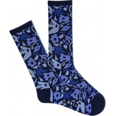 K. Bell Men's Camo Floral Active Crew Socks 1 Pair, Navy, Men's 10-13