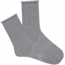 K. Bell Women's Solid Modal Roll Top Crew Socks 1 Pair, Charcoal Heather, Women's 9-11