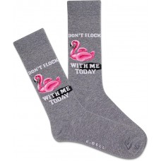 K. Bell Men's Don'T Flock With Me Crew Socks 1 Pair, Charcoal Heather, Men's 10-13