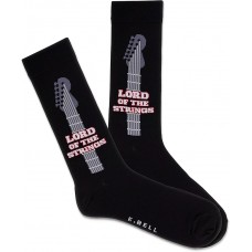 K. Bell Men's Lord Of The Strings Crew Socks 1 Pair, Black, Men's 10-13