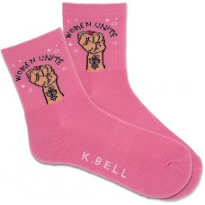 K. Bell Women's Women Unite Active Crew Socks 1 Pair, Rose, Women's 9-11