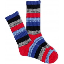 K. Bell Men's Aspen Stripe Active Boot Socks 1 Pair, Blue, Men's 10-13