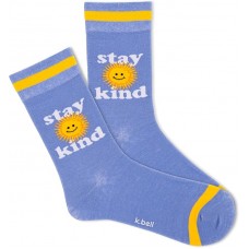 K. Bell Women's Stay Kind Crew Socks 1 Pair, Soft Blue, Women's 4-10 Shoe