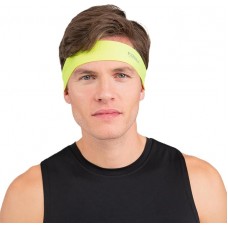 Thorlos Unisex Performance Wrap Headband, Hi-Viz/Jet Black, Os