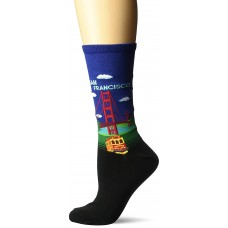 HotSox Womens Golden Gate Bridge Socks, Dark Blue, 1 Pair, Womens Shoe 4-10