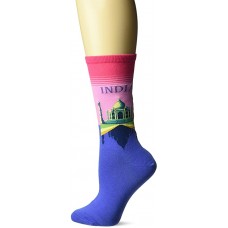 HotSox Womens India Socks, Hot Pink, 1 Pair, Womens Shoe 4-10