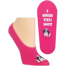 HotSox Womens I Shih Tzu Not Socks, Hot Pink, 1 Pair, Womens Shoe 4-10