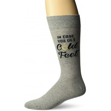 HotSox Mens Cold Feet Socks, Grey Heather, 1 Pair, Mens Shoe 6-12.5