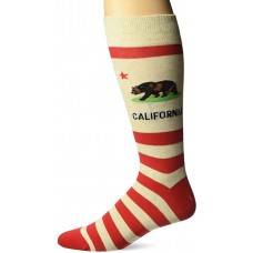 HotSox Mens California Socks, Natural Melange, 1 Pair, Mens Shoe Size 6-12.5