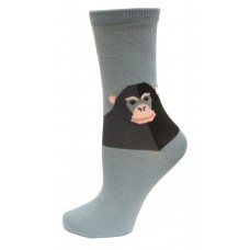 HOTSOX Mens Crew Socks Monkey 1 Pair, Blue/Grey, Mens 8-12 Shoe