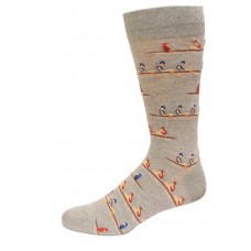 HOTSOX Mens Crew Socks Rowers 1 Pair, Grey Heather, Mens 8-12 Shoe